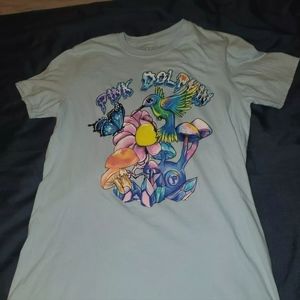 Medium Pink Dolphin Tshirt Birds and Caps
